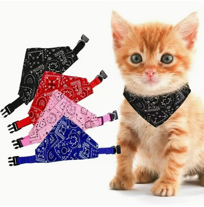 1pc,Stylish Printed Dog Bandanas with Buckle